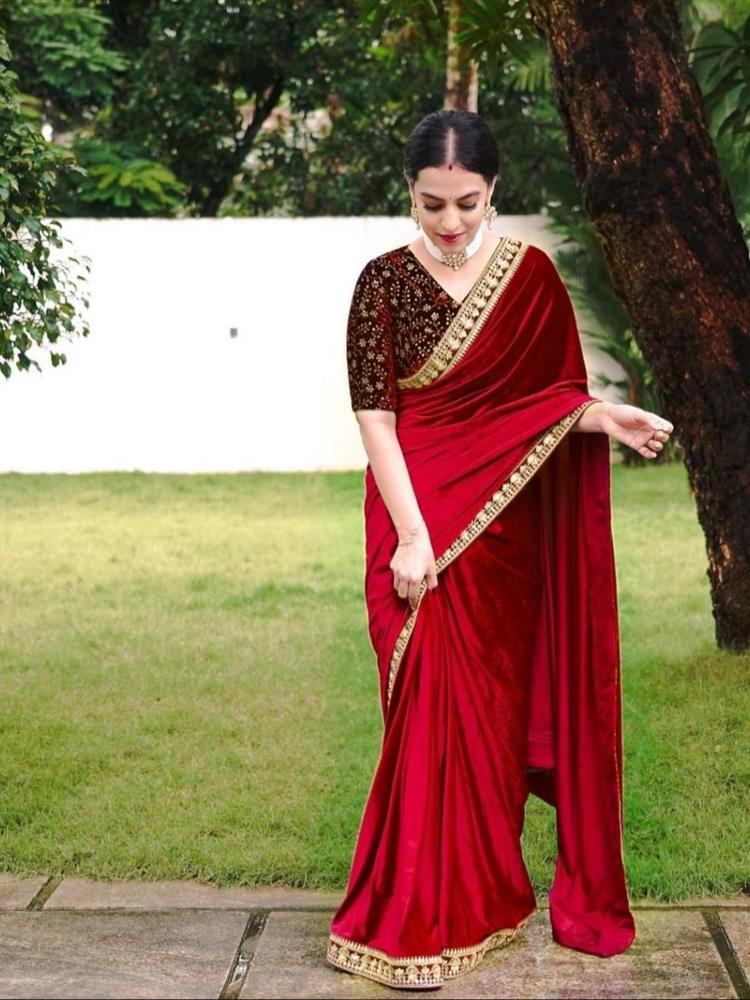 Valvet Party Saree