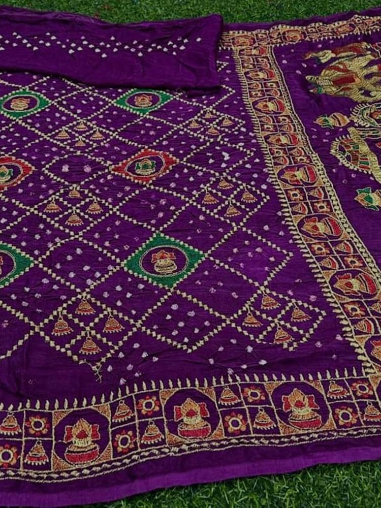 Bandhani with Work saree