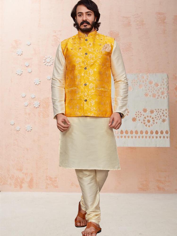 Jacquard Jacket with Kurta Sets