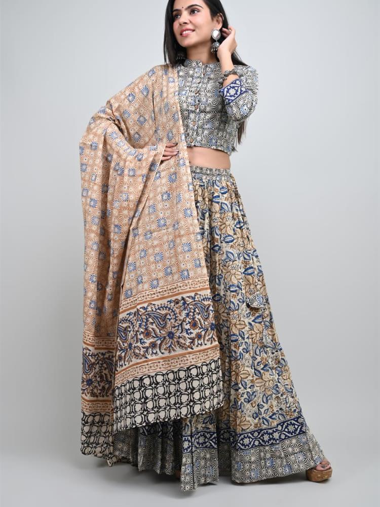 Bangru Print Lehngha