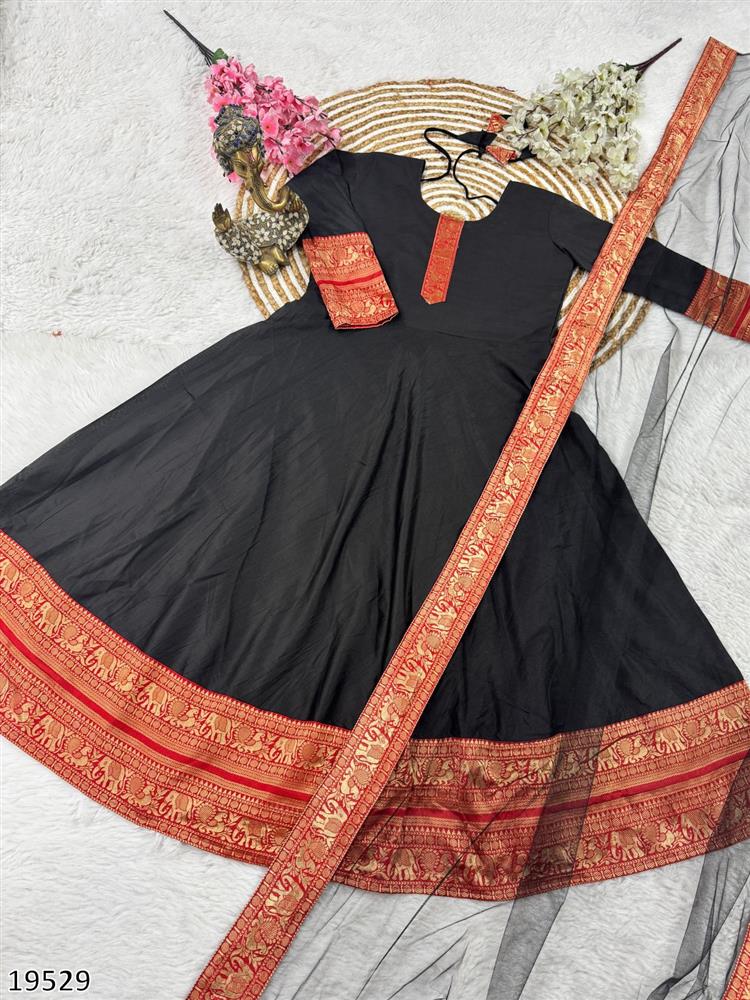 Black ethnic Anarkali Gown