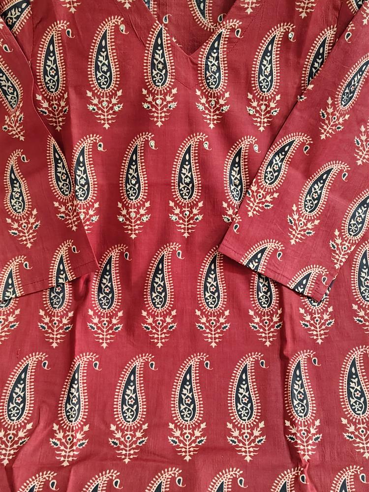 Cotton kurti pant dupatta setp