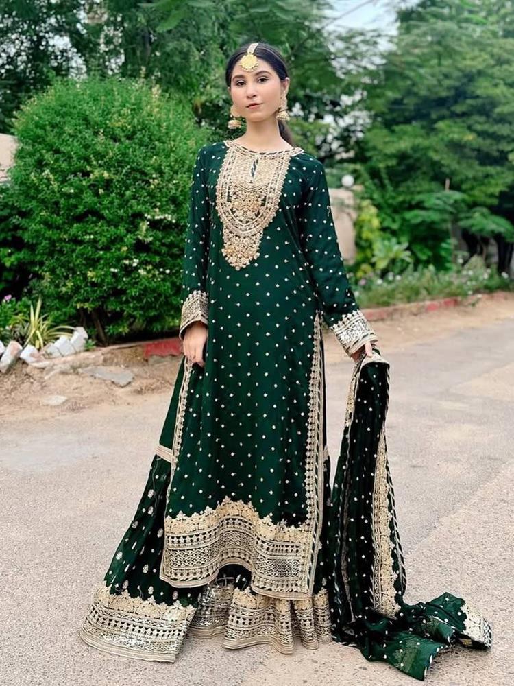 New Designer Party Sharara Shuit & Dupatta Set