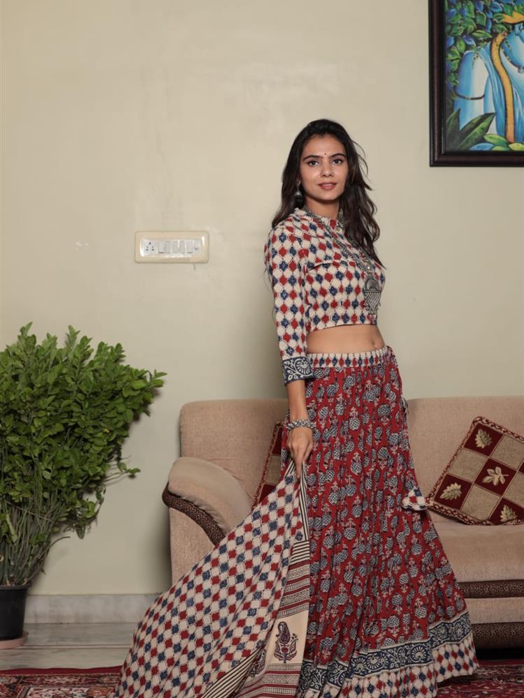 Bangru Print Lehngha