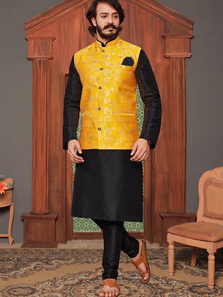Jacquard Jacket with Kurta Sets