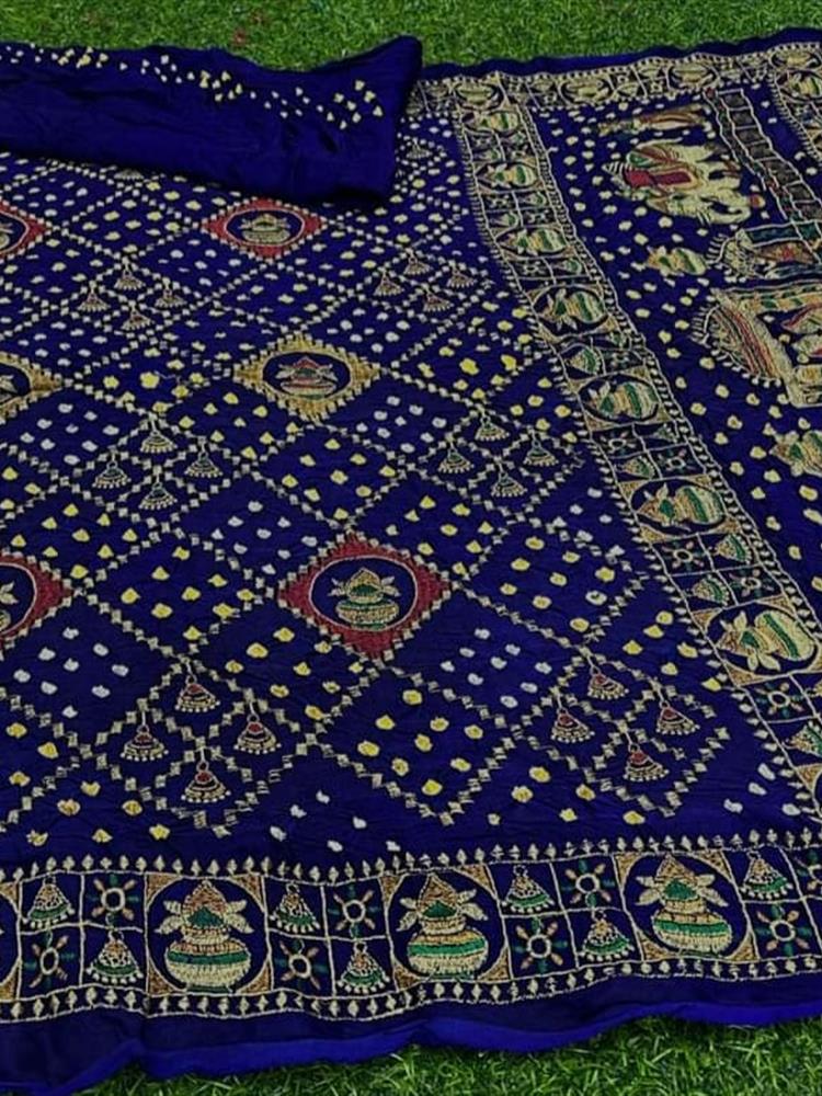 Bandhani with Work saree