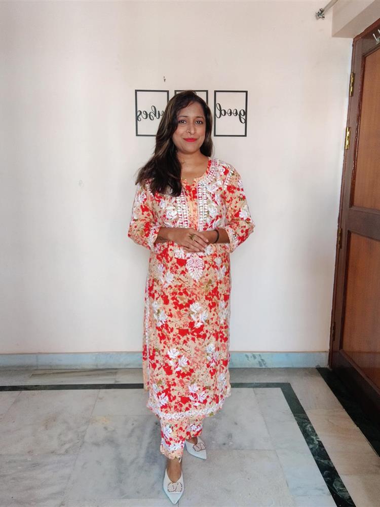 Chikankari mulmul Kurti Pallazo
