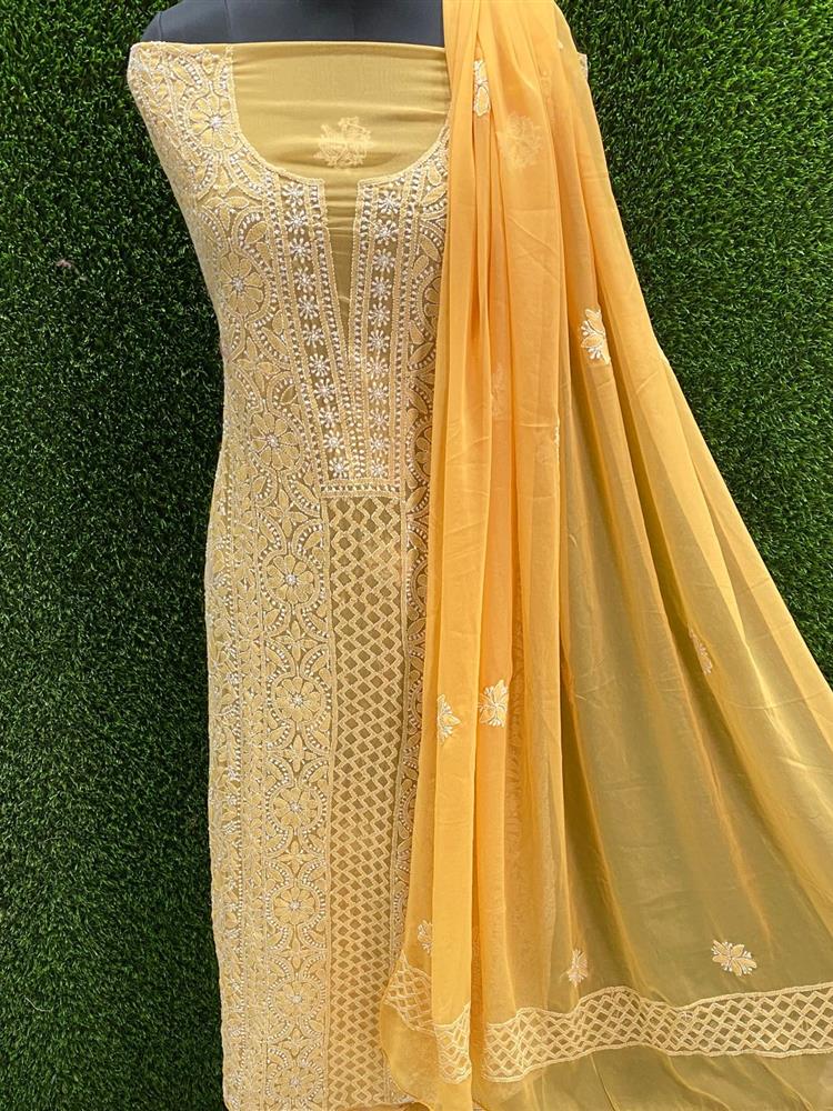 Chikankari Dress Material 