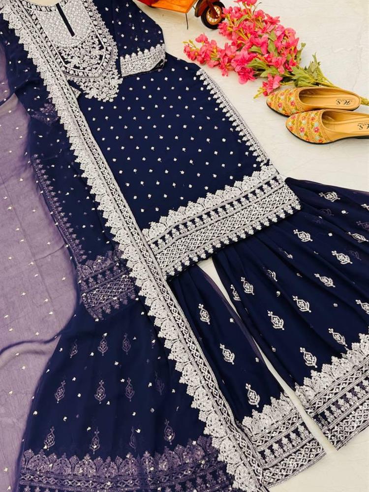 New Designer Party Sharara Shuit & Dupatta Set