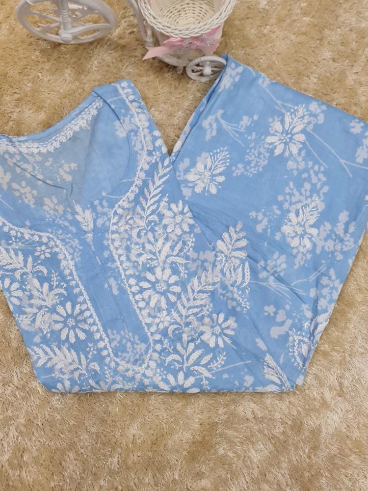 Chikankari Printed Kurti