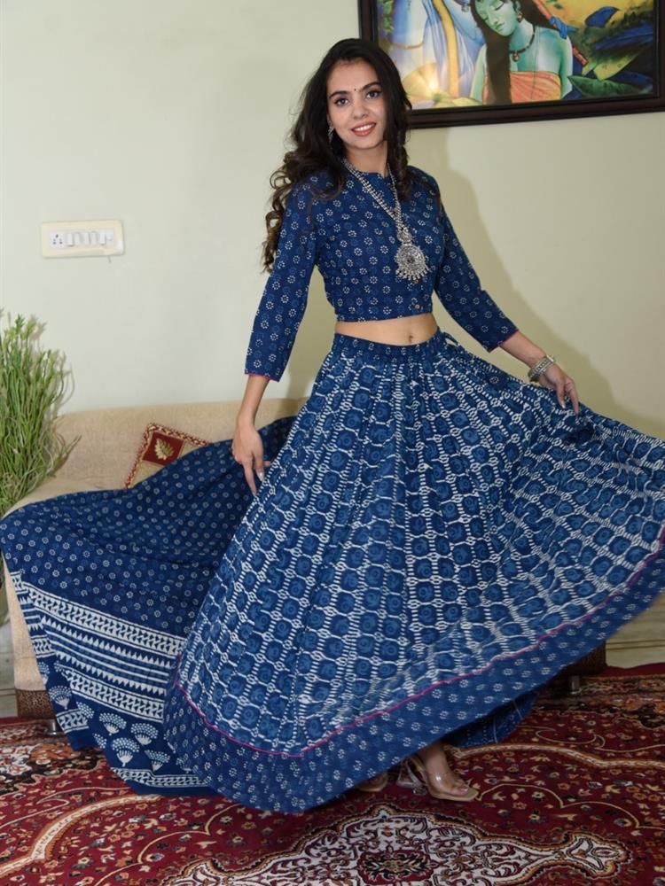 Bangru Print Lehngha