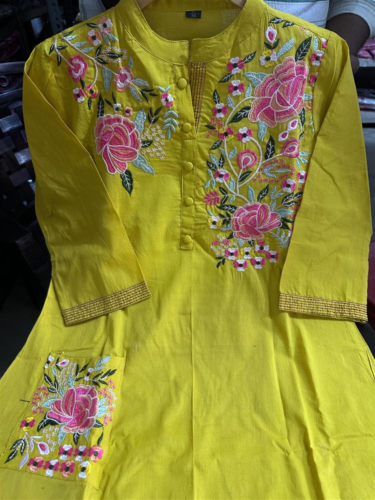 Cotton kurti pant dupatta setp