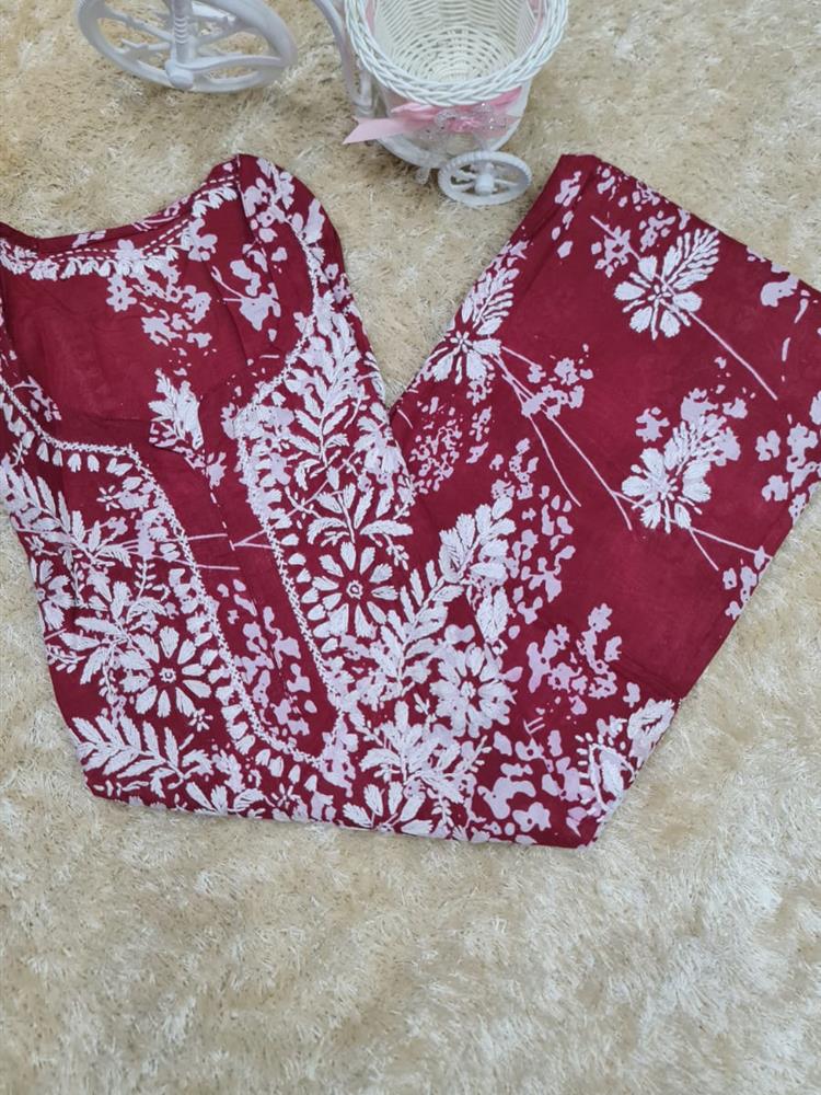 Chikankari Printed Kurti