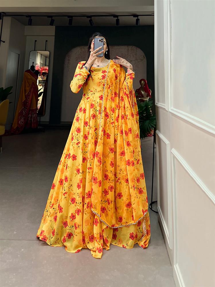 Anarkali Gown dupatta