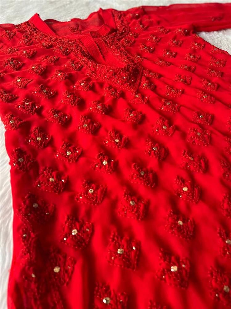 Chikankari Mukesh Booti Jaal Set with Dupatta 