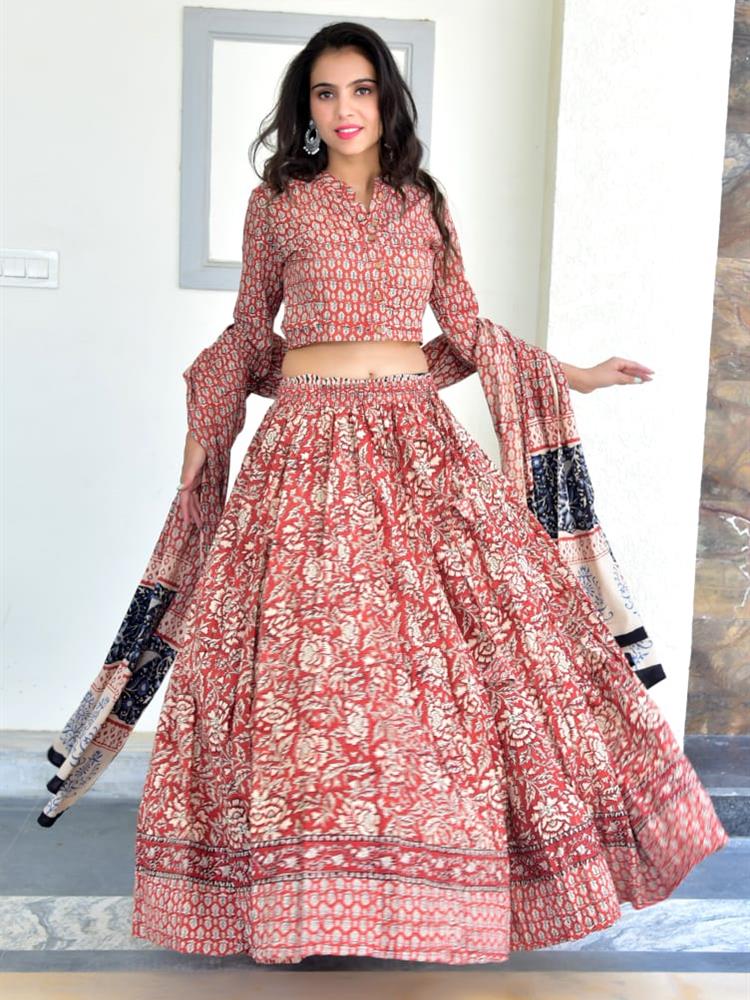 Bangru Print Lehngha