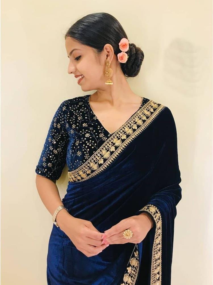 Valvet Party Saree