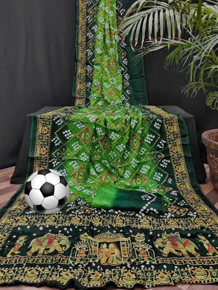 Bandhani with Work saree