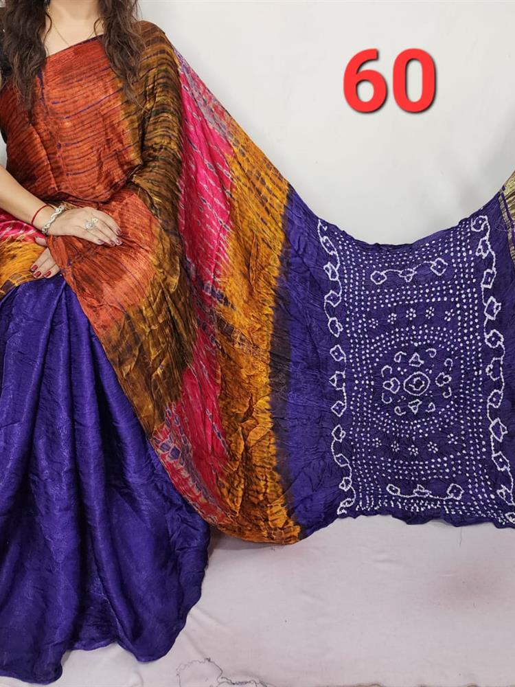 Modal Silk Lagdi Patta Saree