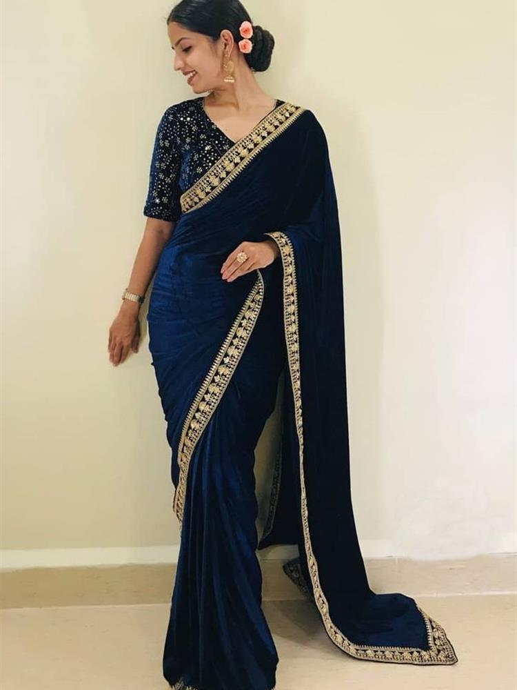 Valvet Party Saree
