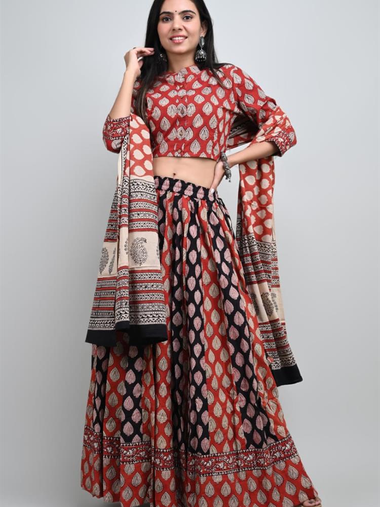 Bangru Print Lehngha