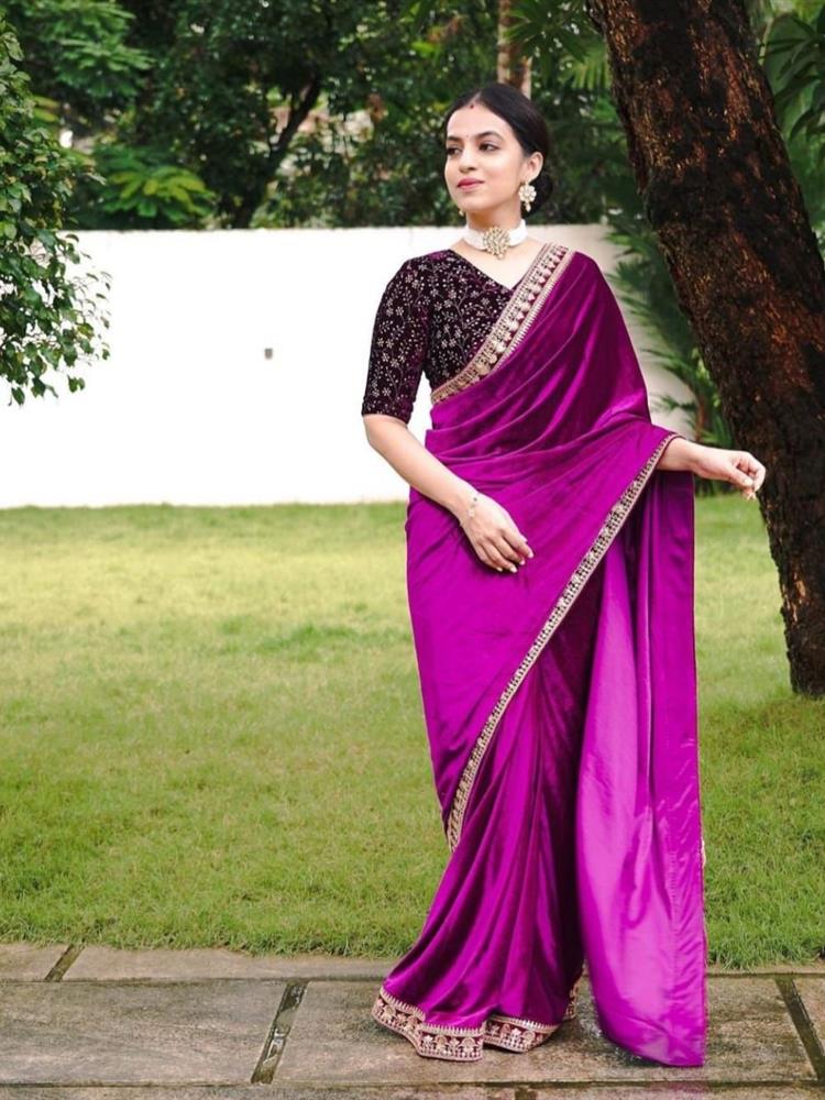 Valvet Party Saree