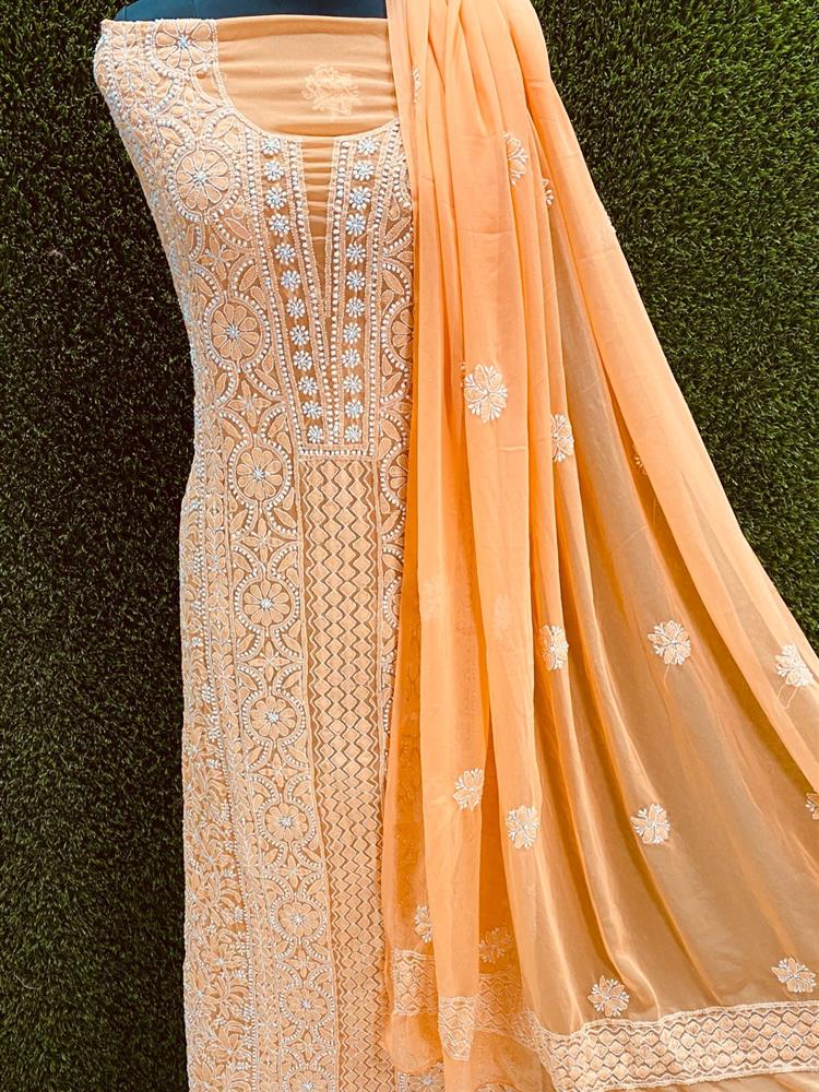 Chikankari Dress Material 