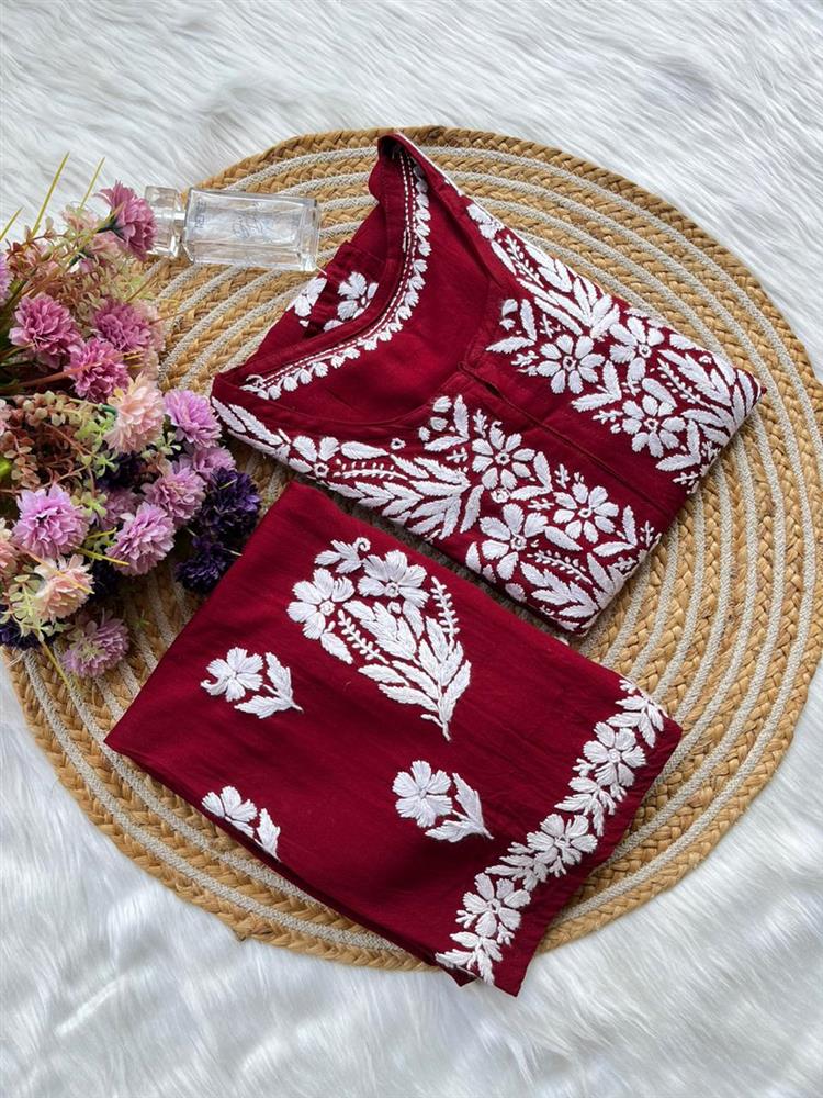 Chikankari Rayon Kurti Pallazo