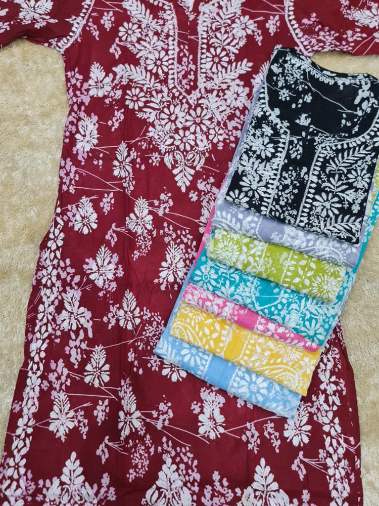Chikankari Printed Kurti