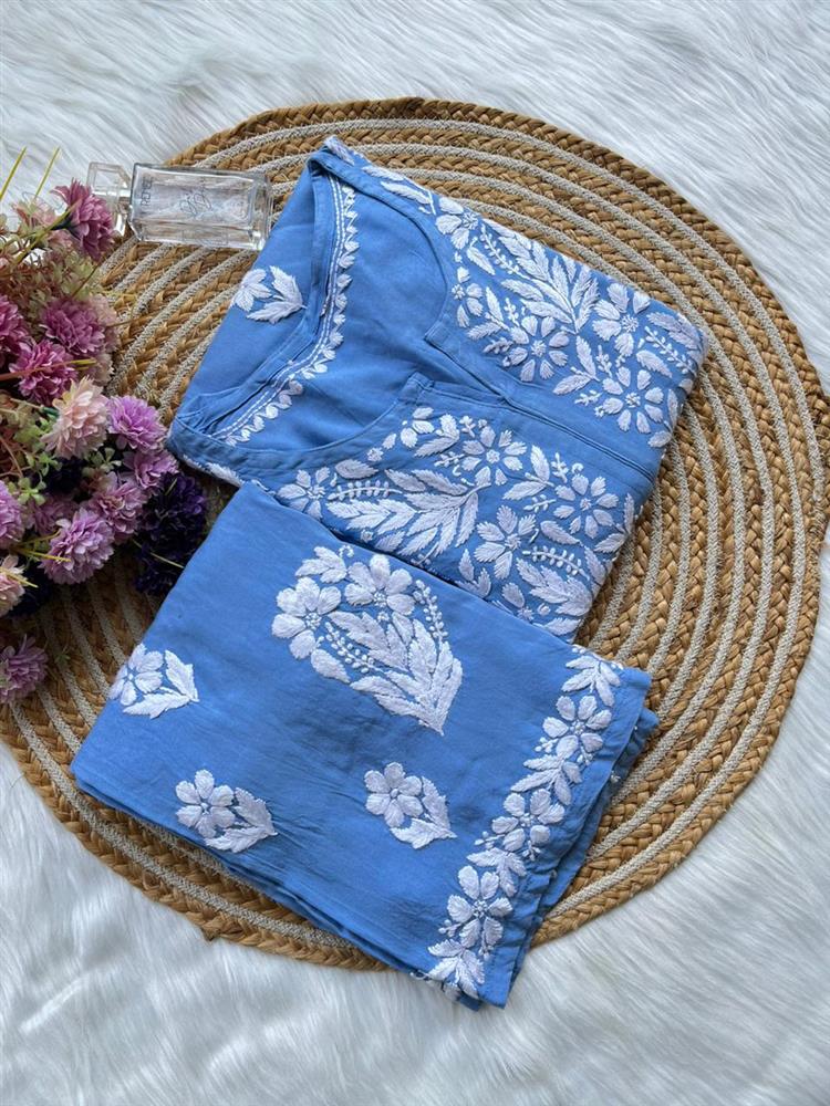 Chikankari Rayon Kurti Pallazo