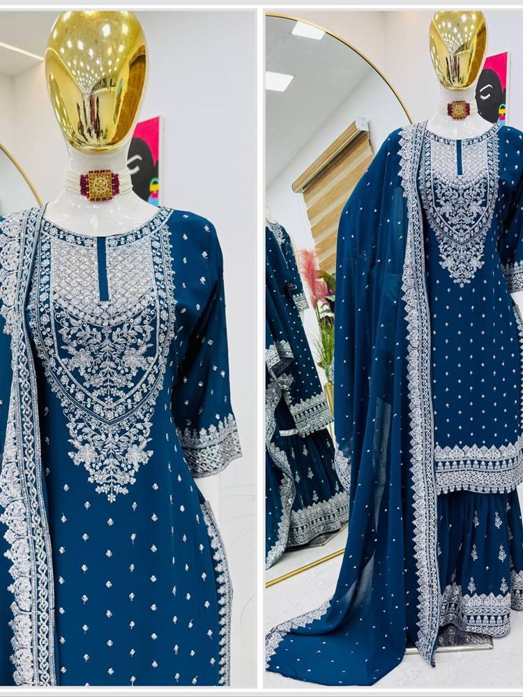 New Designer Party Sharara Shuit & Dupatta Set